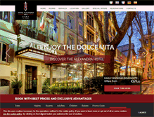 Tablet Screenshot of hotelalexandraroma.com